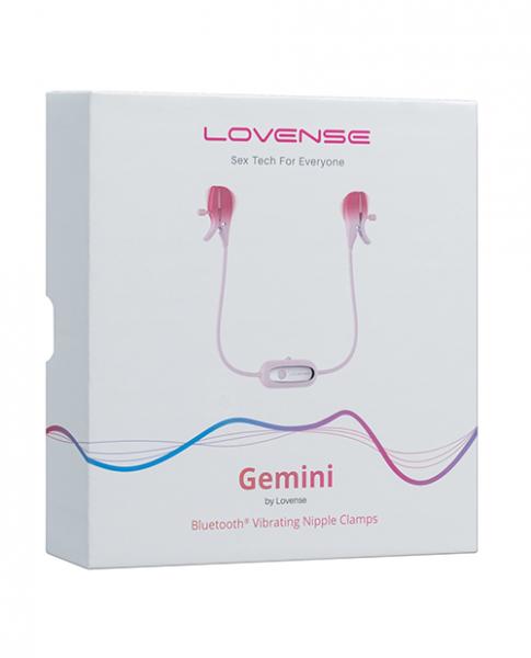 =lovense Gemini Vibrating Nipple Clamps - Pink